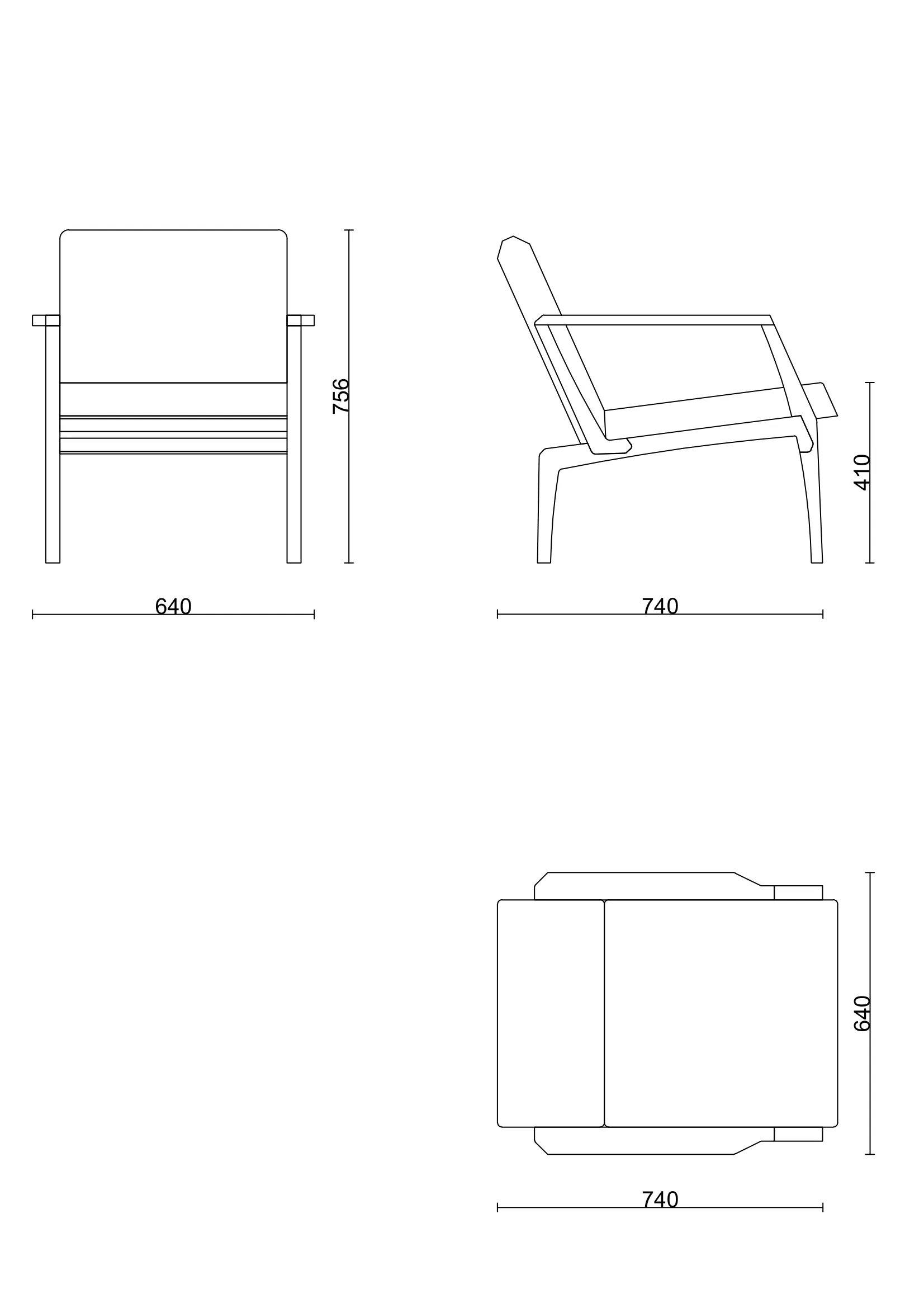 Brazda Armchair - Rinocca (rinocca brazda arm chair blueprint)